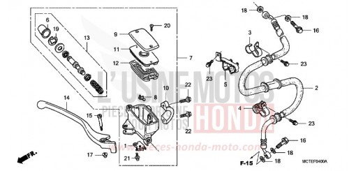 FR. BRAKE MASTER CYLINDER (FJS400D/FJS600D) FJS600D7 de 2007